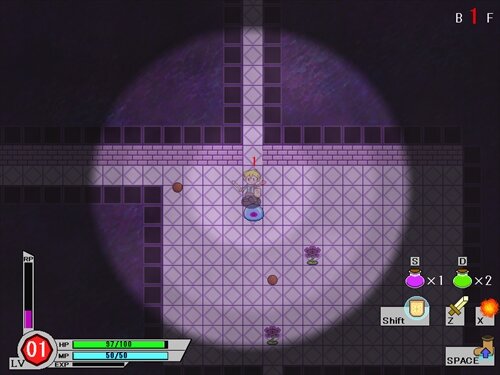 瘴気の迷宮 ゲーム画面