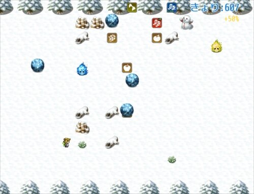 ピチの雪山ランニング - ぼうけんのほし外伝 ゲーム画面