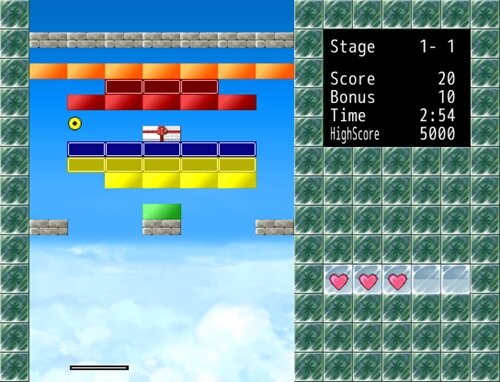 ブロック崩しFreeMaker Game Screen Shot