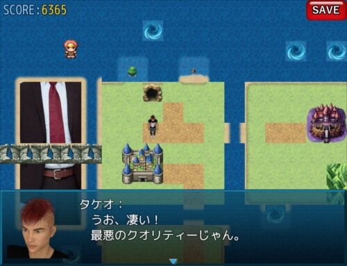 タケオとマチコの玄関物語 ゲーム画面