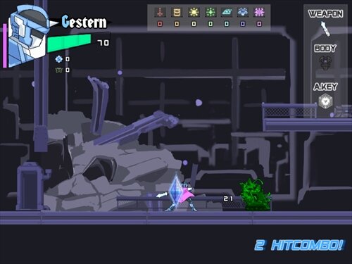 MeteorHeldGester ゲーム画面