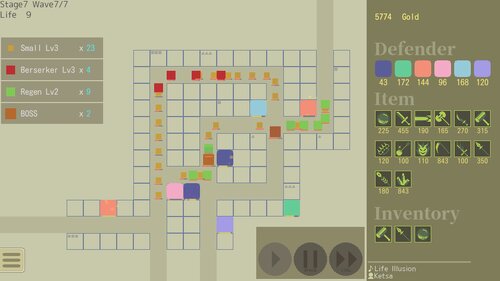 Flat Defence Game Screen Shot2