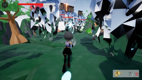 VRoidでEndless Runner ゲーム画面
