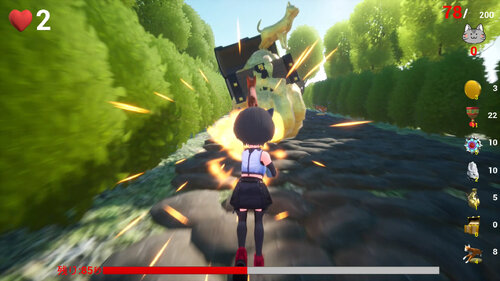VRoidでEndless Runner2 Ver2 ゲーム画面
