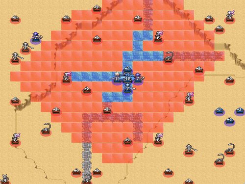戦車をまもれ！ ゲーム画面1