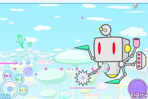 ３６０°ＳＴＧ　～謎のロボット集団の襲撃～ Game Screen Shot1