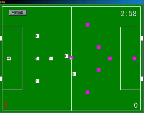 Mini Soccer Tactics ゲーム画面