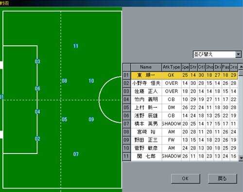 Mini Soccer Tactics2 ゲーム画面