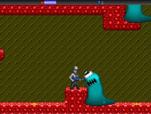 Alien vs Moai Game Screen Shot2